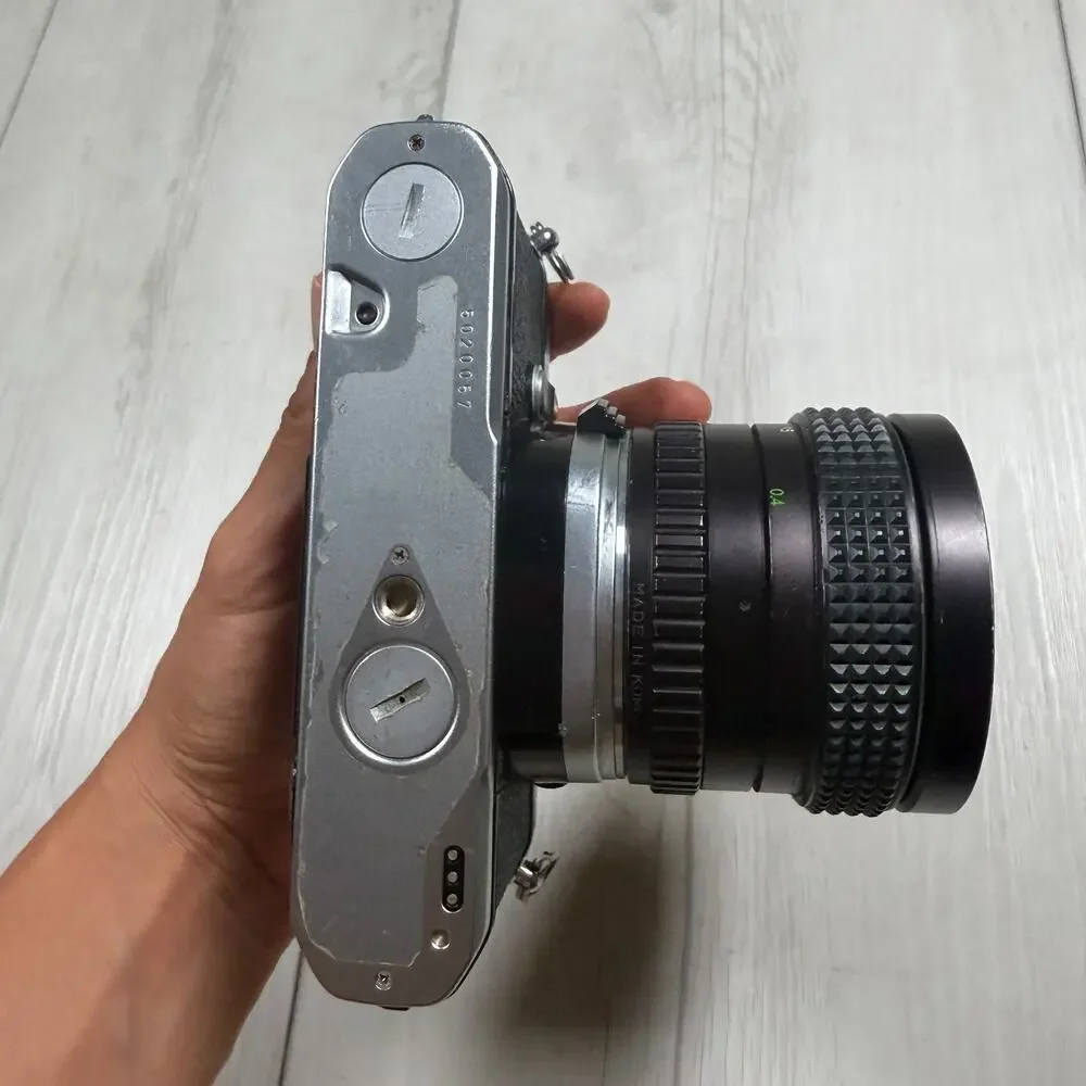 VTG Pentax ME Super 35mm SLR Film Camera Coastar 28mm lens Untested Parts Only